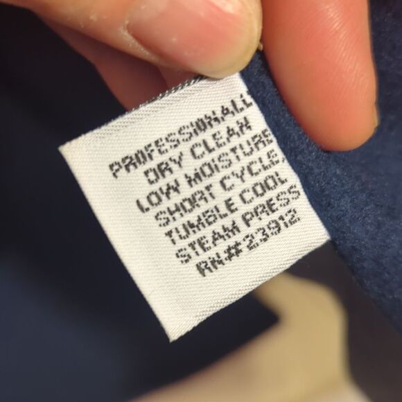 Forecaster Of Boston Navy Wool Blend Button Coat Size 12 Pocket Unisex Elegant - Picture 8 of 10